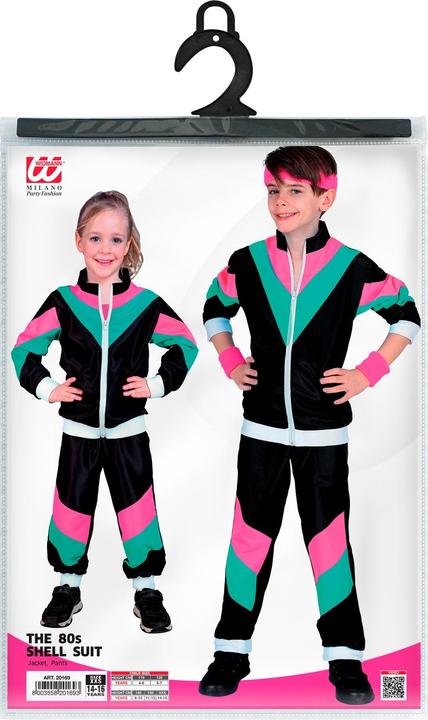 Actual product image Widmann 80s black jogging suit for children (122, 128)
