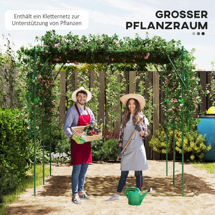 Actual product image Swisshandel24 Rankgitter aus Stahl rostfrei Rankhilfe 223x223x223 cm Grün (223 cm, 223 cm)