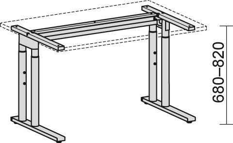 Produktbild Geramöbel PC-Schreibtisch 135G r Bu 2166x800/1130,680-820
