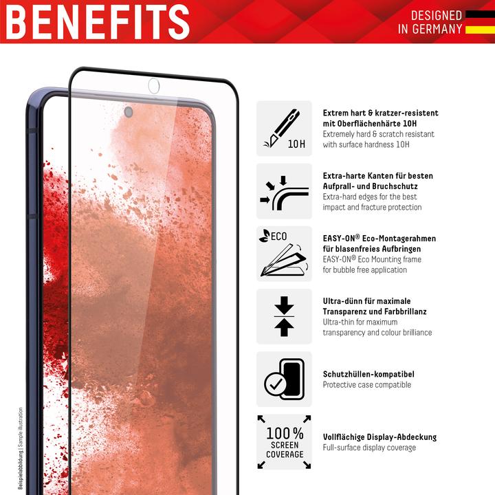 Produktbild Displex Real Glass, Full Cover Panzerglas (1 Stück, Samsung Galaxy S22 5G)