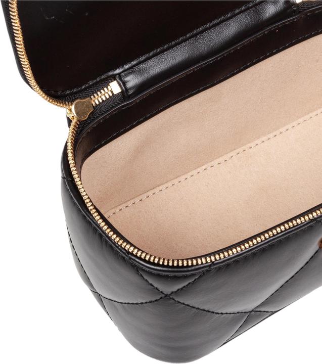 Image du produit Tory Burch kira diamond quilt leather vanity case color: black