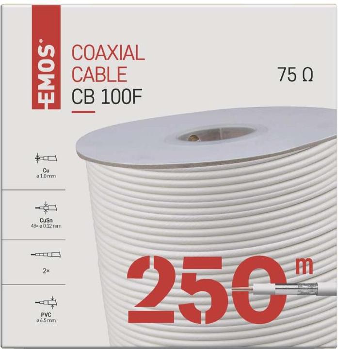 Produktbild Emos Koaxialkabel CB100F, 250m (Antennenkabel)