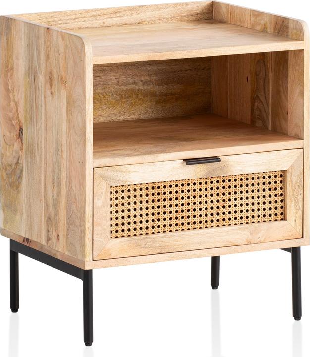 Produktbild FineBuy Nachtkonsole FB98149 Massivholz Braun (50 x 60 x 40 cm)