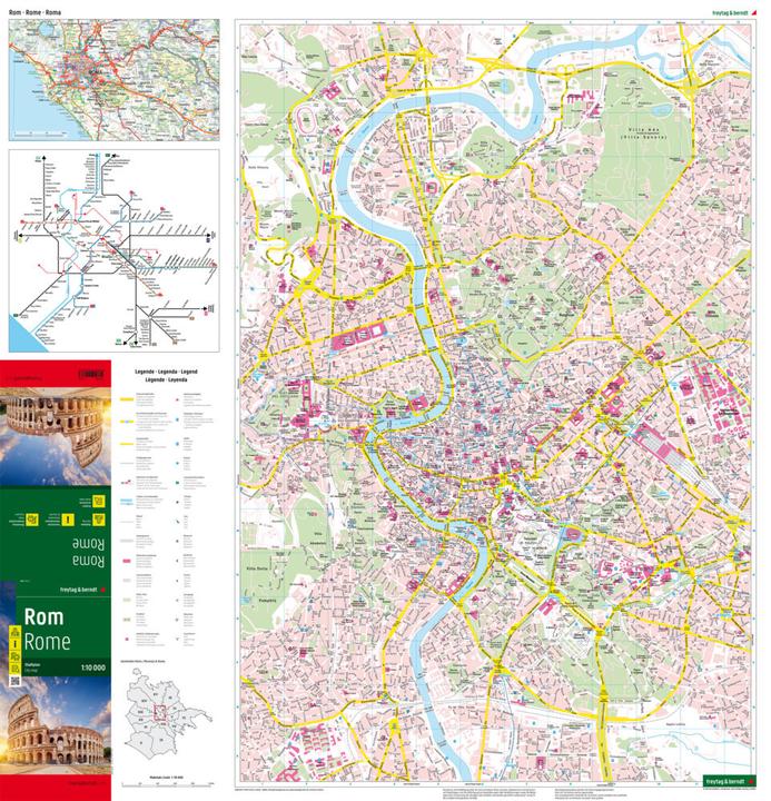 Immagine prodotto Roma, Mappa della città 1:10.000, freytag & berndt