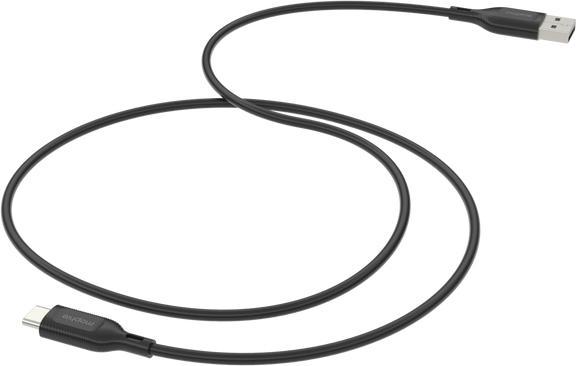 Actual product image mophie essentials USB-C to USB-A | charging cable 2M, Black (2 m)