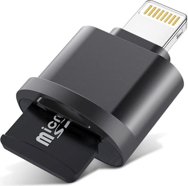 PowerGuard Mini Lightning MicroSD-adapter voor foto's, video, bestandsoverdracht (Bliksem, MicroDot)