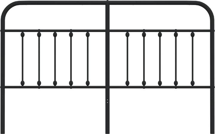 Actual product image VidaXL Kopfteil Metall Schwarz 180 cm, Farbe: Schwarz, Material (187 x 3 x 100 cm)