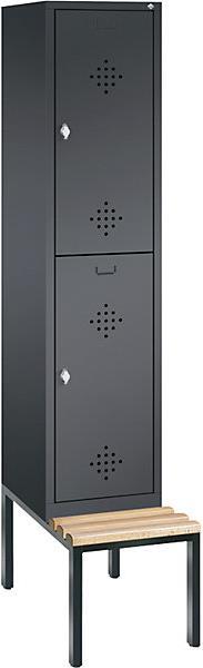 Actual product image C+P CLASSIC wardrobe with bench underneath, double level (42 cm, 209 cm)