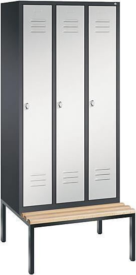 Image du produit C+P CLASSIC Armoire vestiaire avec banc encastré (90 cm, 209 cm)