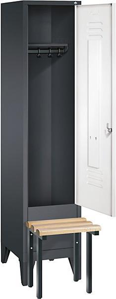 Actual product image C+P CLASSIC wardrobe with bench in front (42 cm, 185 cm)