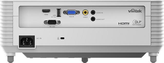 Produktbild vivitek Projektor, 1080p, Lampe 4,000 AL, TR: 1.48-1.62:1 (WUXGA, 4000 lm, 1.48 - 1.62:1)