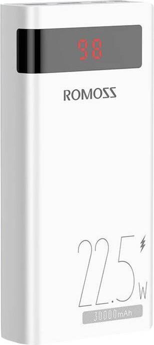 Actual product image Romoss Powerbank SENSE8PF 30000mAh, 22.5W (white) (30000 mAh, 22.50 W, 22.50 Wh)