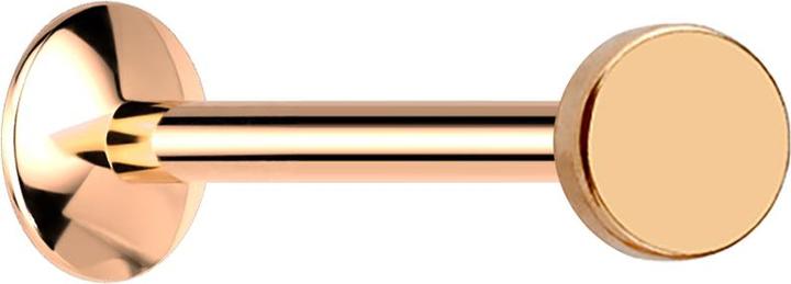 Star Piercing Micro UFO Labret Innengewinde rosegold mit Scheibe (ohne Messing, Chirurgenstahl 316L)