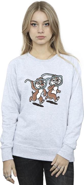 Actual product image Disney Womens/Ladies Chip 'n Dale Glasses Sweatshirt (M)