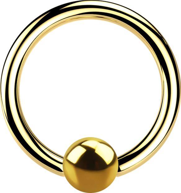 Immagine prodotto Star Piercing Anello di chiusura a microsfera placcato oro (senza ottone, Acciaio chirurgico 316L)