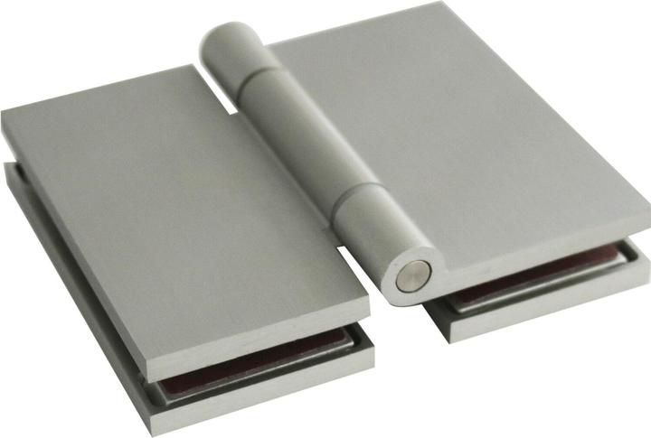 Actual product image Sentiotec Sauna glass door hinge DH-GG-A stainless steel, angular, glass - glass