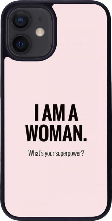 Actual product image PhoneLook Cover silicone black I am a woman (Apple iPhone 12 mini)