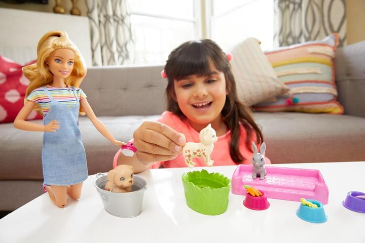 Produktbild Barbie Play 'N' Wash Puppe (blond)