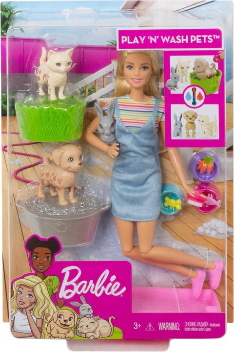 Produktbild Barbie Play 'N' Wash Puppe (blond)
