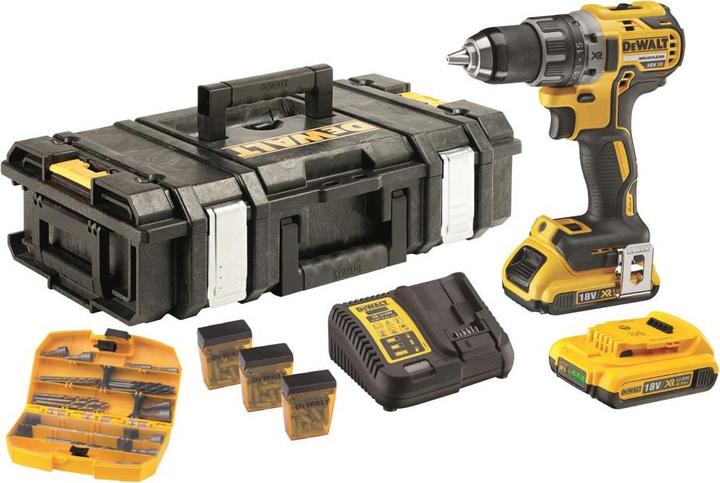 Actual product image DeWalt Cordless drill driver 18 V 2.0 with accessories DCK791D2KX (Rechargeable battery operated)