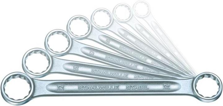 Produktbild Stahlwille 6-32mm Doppelringschlüssel Satz 10tlg (10  mm, 12 mm, 18 mm, 17 mm, 26 mm, 7 mm, 15 mm, 19 mm, 24 mm, 20 mm, 28 mm, 14 mm, 31 mm, 6 mm, 13 mm, 32 mm, 16 mm, 9 mm, 27 mm, 21 mm, 29 mm, 11 mm, 8 mm, 22 mm, 25 mm, 30 mm, 23 mm)