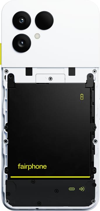 Actual product image Fairphone (Gen. 6) (256 GB, Cloud White, 6.31", Dual SIM, 50 Mpx, 5G)