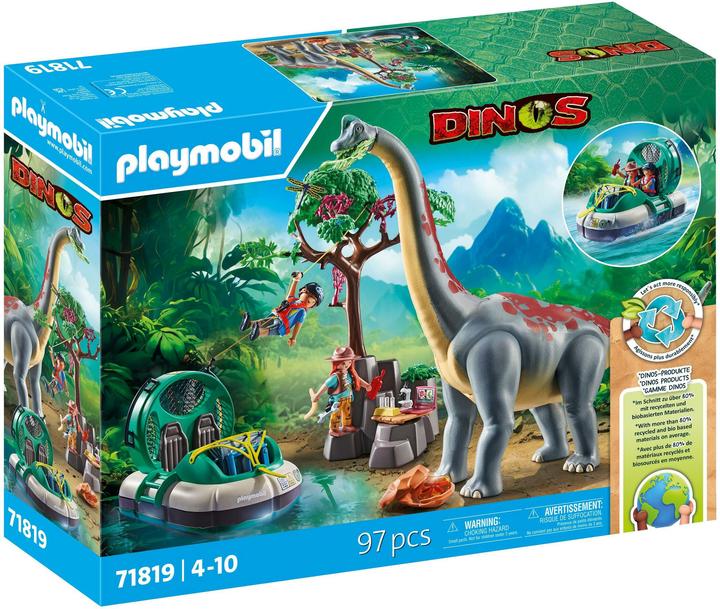 Playmobil Rencontre de brachiosaure avec un aéroglisseur (71819, Dinosaures Playmobil)