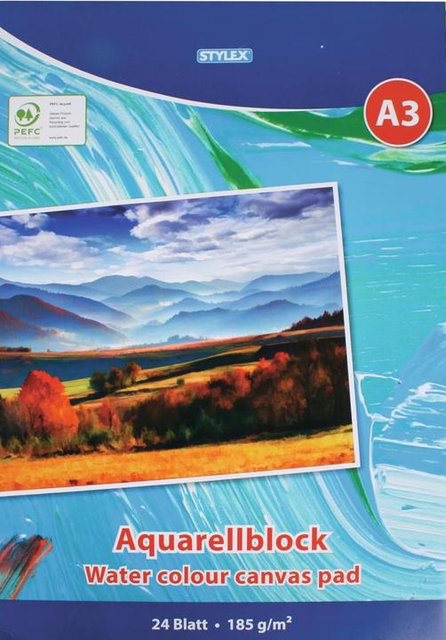 Produktbild Stylex Aquarellblock (A3, Harter Einband)