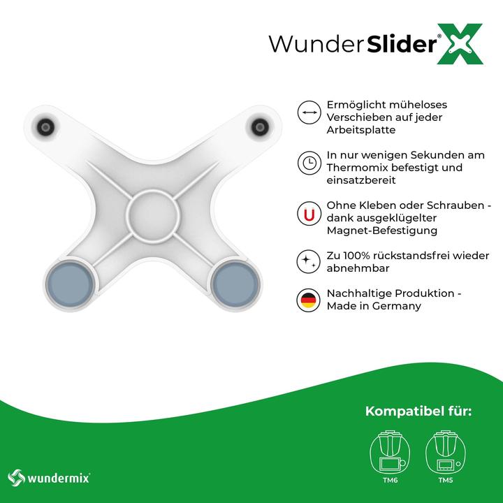 Actual product image Wundermix WunderSlider® X | The new sliding board alternative for Thermomix TM6, TM5, white