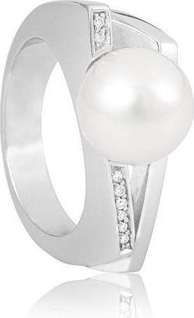 Produktbild Breuning RING - SÜDSEE-PERLE-ZP/Brill. 0,044 Ct. H/si (53, 750/18 K Gold)