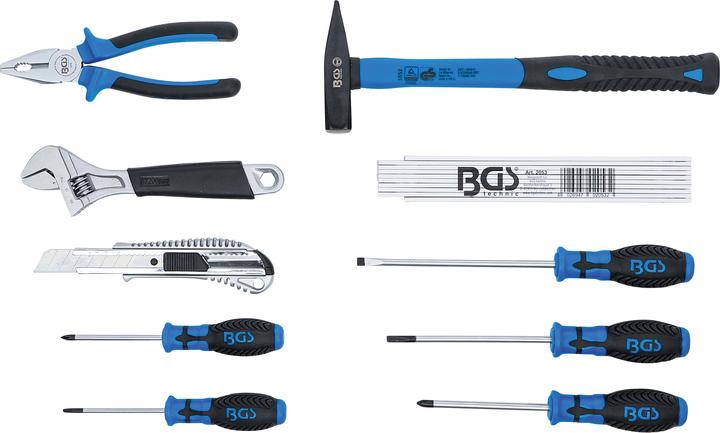 Actual product image BGS Tool Carrying Case Reinforced Plastic incl. Tool Assortment 11 pcs. (11 pieces)