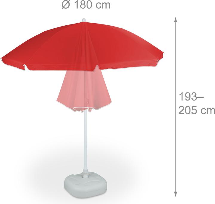 Actual product image Relaxdays 180 cm Garden Parasol (1.80 m)