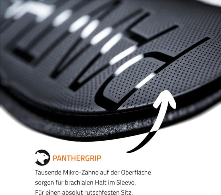 Image du produit Panthergrip Protège-tibias de football avec aide à l'enfilage Noir Taille L (L)