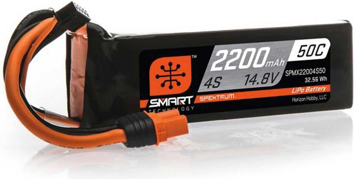 Produktbild Spektrum 2200mAh 4S 14.8V 50C Smart LiPo Battery IC3 (14.80 V, 2200 mAh)