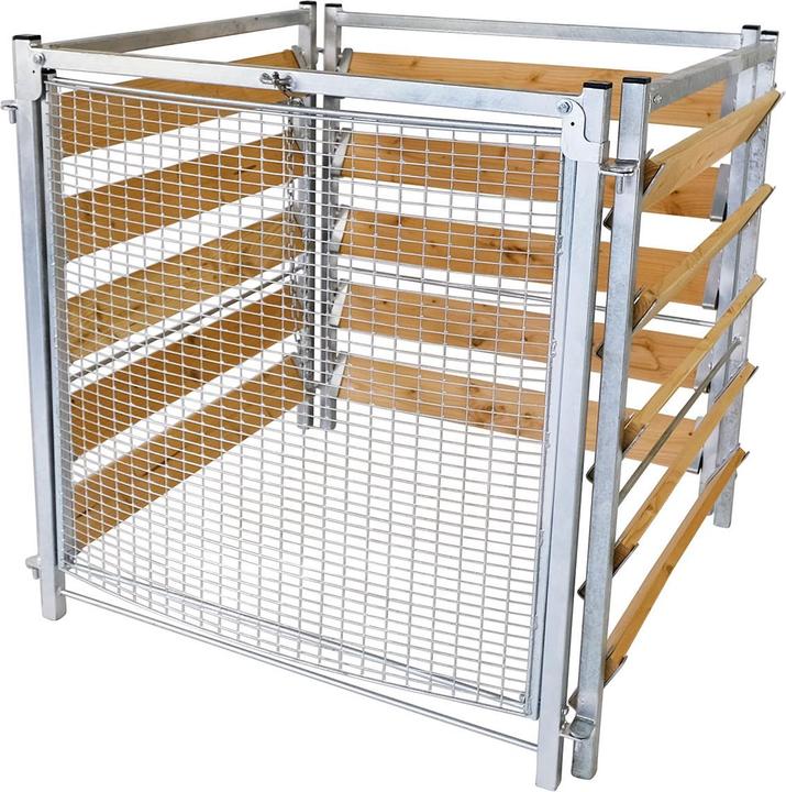 Bellissa Compostiera in legno/metallo con setaccio (1000 l)