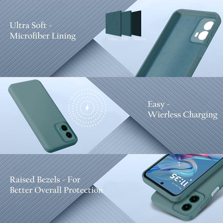 Immagine prodotto Cadorabo Custodia per Motorola Moto G45 TPU Liquid Silicone Case (Motorola Moto C)