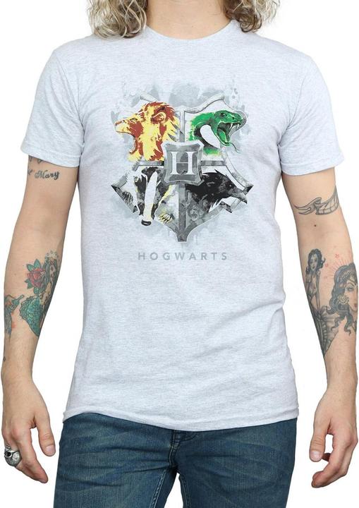 Actual product image Mens Hogwarts Painted Crest T-Shirt (M)