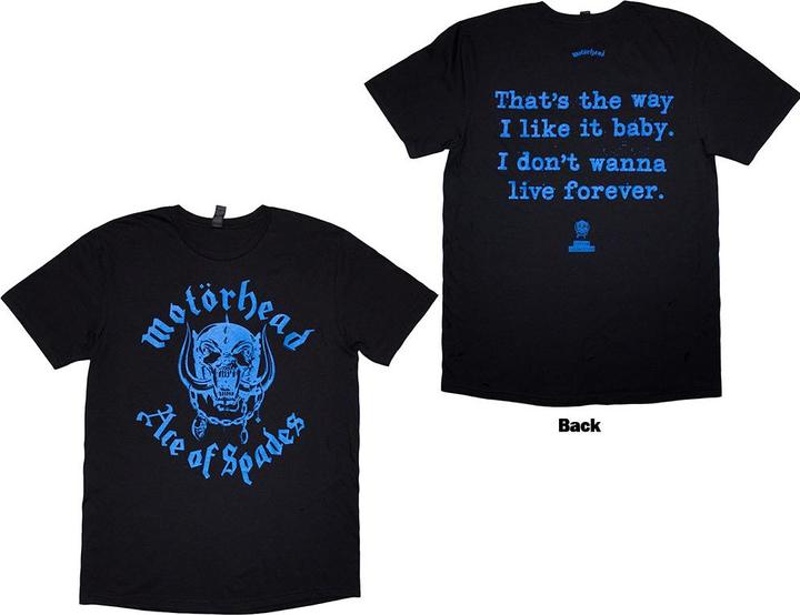 Motorhead Ace Of Spades Lyric Back Print