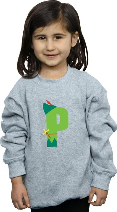 Produktbild Disney Alphabet P Is For Peter Pan Sweatshirt Mädchen (152, 158)
