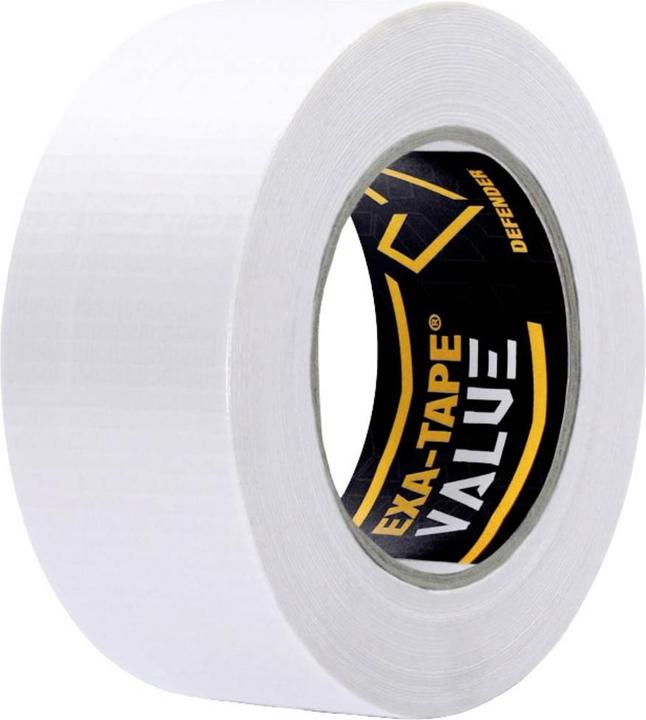 Defender EXA-TAPE-VALUE W 50 - Gewebeklebeband, Weiss, glänzend, 50 mm x 50 m (50 mm)