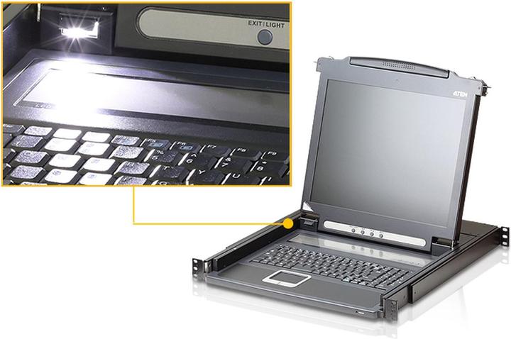 Produktbild Aten 17" TFT KVM Konsole für 1HE Rack