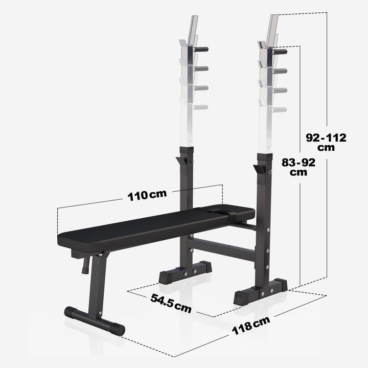 Image du produit Gorilla Sports Banc de musculation avec étagère