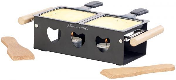 Produktbild Rosenstein & Söhne Teelicht-Raclette für 2 Personen, mit Schabern und Teelichtern