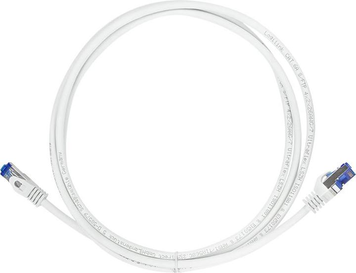 Actual product image LogiLink Patch cable Ultraflex, Cat.6A, S/FTP, 1.0 m, whiteá (S/FTP, CAT6a, 1 m)