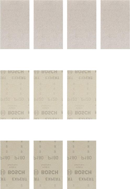 Bosch Professional Zubehör EXPERT M480 Schleifnetz-Set, 80 x 133 mm, 10 Stück (80, 120, 180)