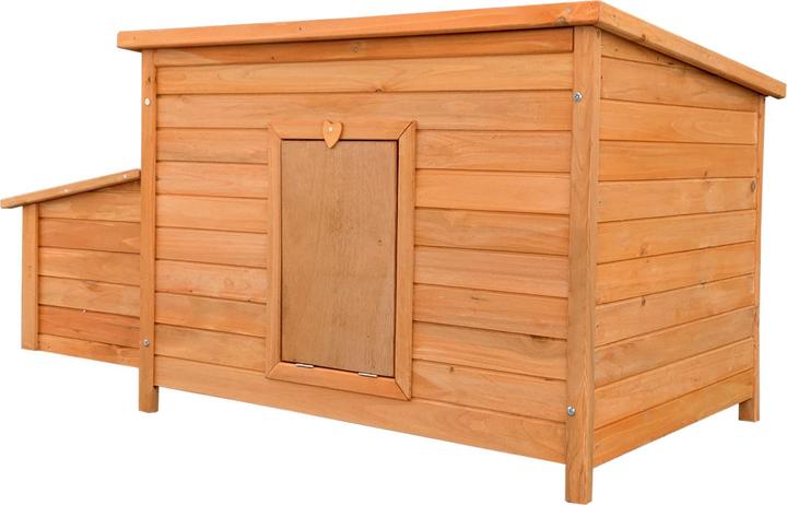 Immagine prodotto Wiltec Pollaio 1360x740x700mm pollaio in legno vassoio per escrementi tetto a falde isolato