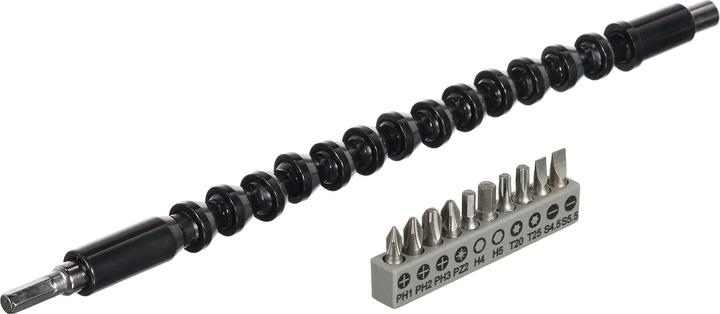 Actual product image Bosch Professional Zubehör 11 pcs. flexible plastic extension SDB (Cross Phillips PH M1, Cross Phillips PH M2, Cross Pozidriv PZ M2, Hexagon socket TX M20, Hexagon socket TX M25, Hexagonal (hexagonal) M4, Hexagonal (hexagonal) M5, Cross Phillips PH M3)