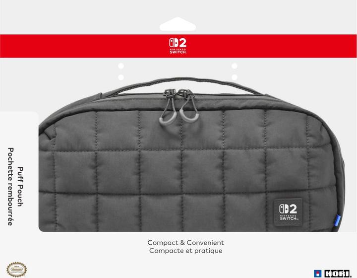 Produktbild HORI NSW2 Tasche gesteppt schwarz offiziell lizenziert (Switch 2, Switch OLED, Switch)