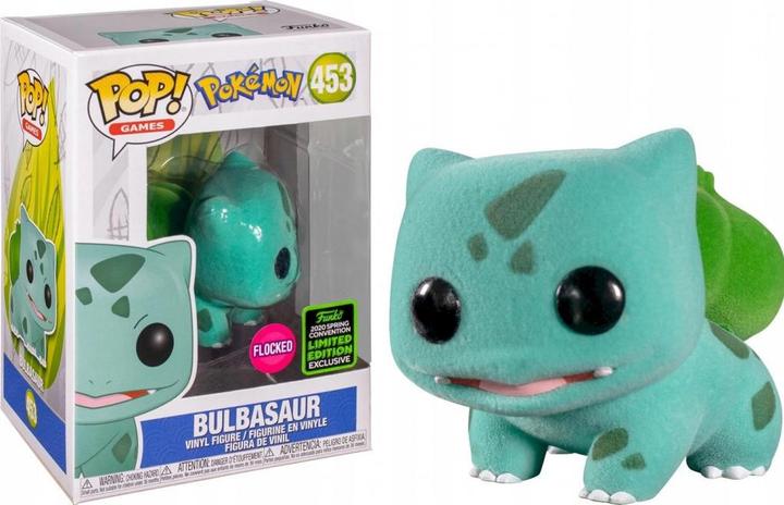 Produktbild Funko POP! Games Pokémon Bulbizarre Edition Limitée Floquée Spring Convention 2020