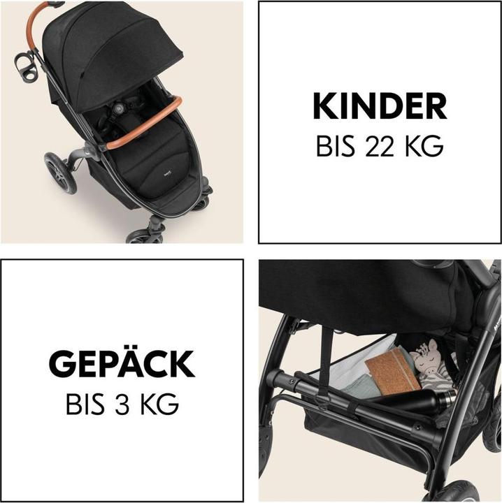 Actual product image Hauck Buggies & pushchairs Buggy & pushchair UpTown Black (with reclining function)